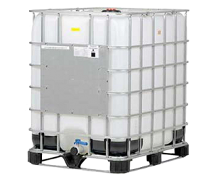APPROVED VENDOR Liquid Storage Container: 40 in x 46 1/2 in x 48 in,  IBC-275, HDPE With Wire Frame
